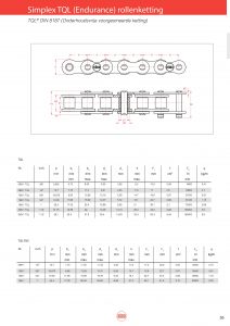 Simplex rollenketting TQL onderhoudsvrij vernikkeld