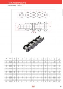 Transmissieketting bussenketting DIN 8164