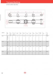 Transportketting ZE serie (draagketting) BS standaard